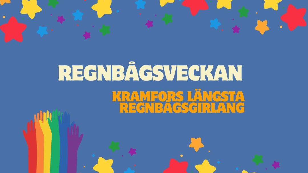 Regnbågsveckan: Kramfors längsta regnbågsgirlang
